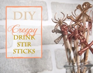 DIY Chic & Creepy Halloween Drink Stir Sticks!