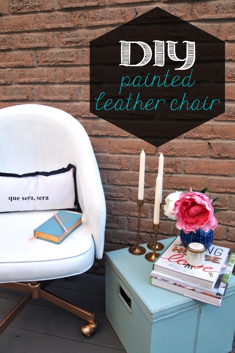 DIY Painted Leather Office Chair