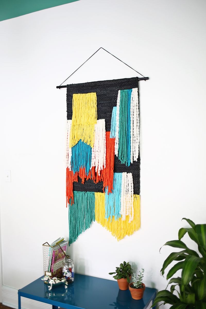 DIY tapestry wall hanging