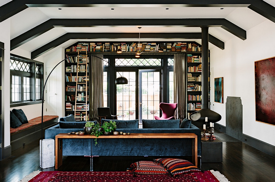 Dark jewel tones enliven the innovative home