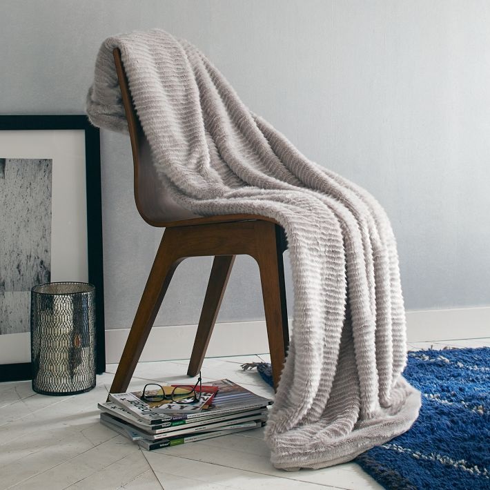 Faux fur throw from West Elm