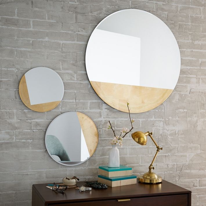 Geo mirrors with gold detailing