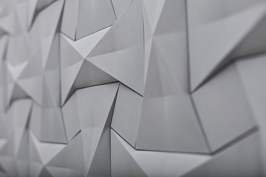 Geometric concrete tiles inspired by ancient Origami patterns