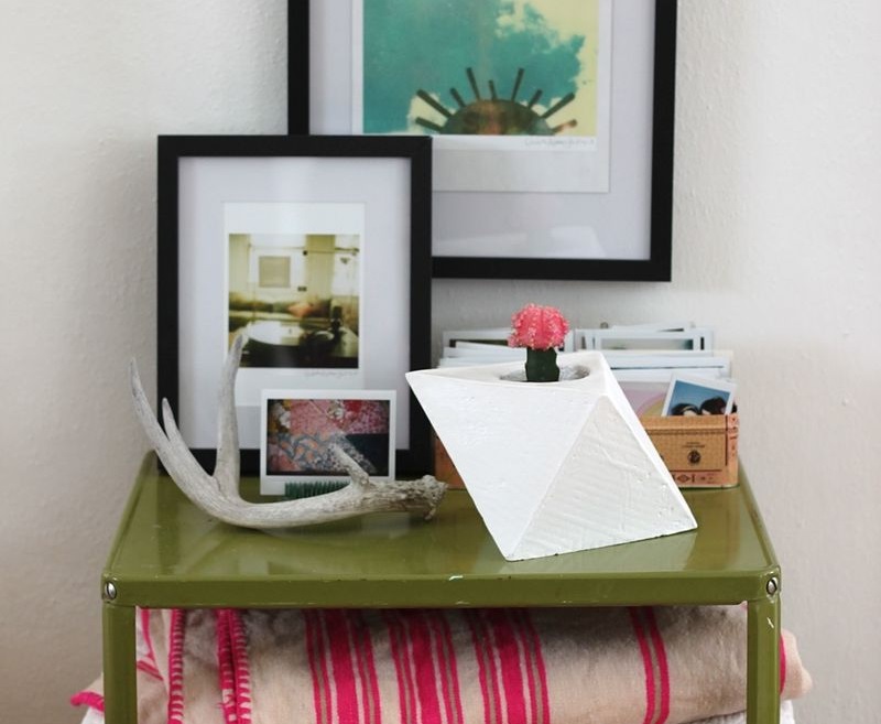 Geometric planter DIY from A Beautiful Mess