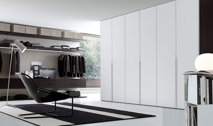 Contemporary White Walk-In Wardrobe