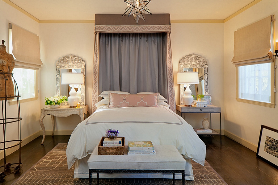 Giving your small bedroom a refreshing new look with Mediterranean style! [Design: Laura Martin Bovard]