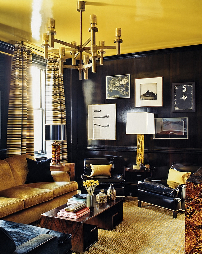 Gold adds a sense of luxury to the living room