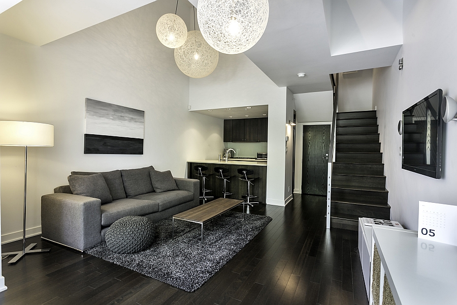 modern living room townhouse