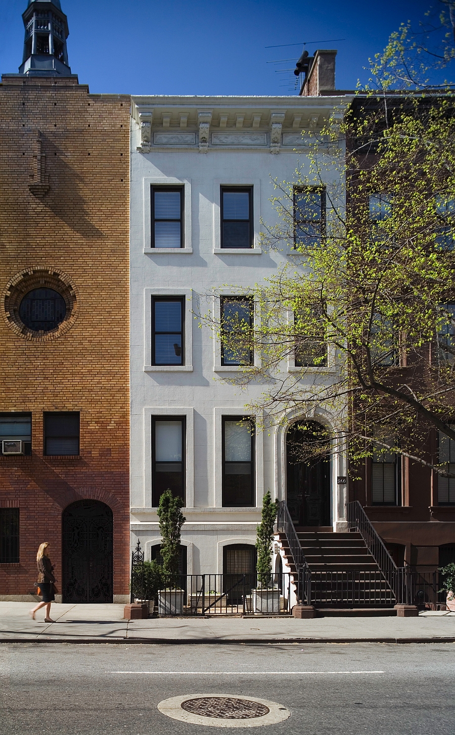 Historic facade of the NYC Townhouse is restored with care