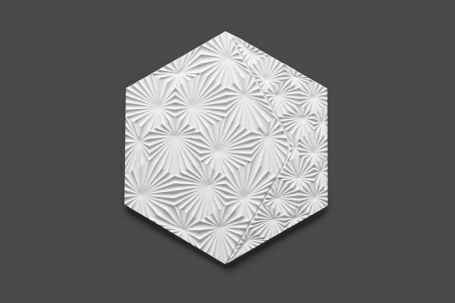 Innovative design of the latest KAZA tiles adds geometric and textural style to your home