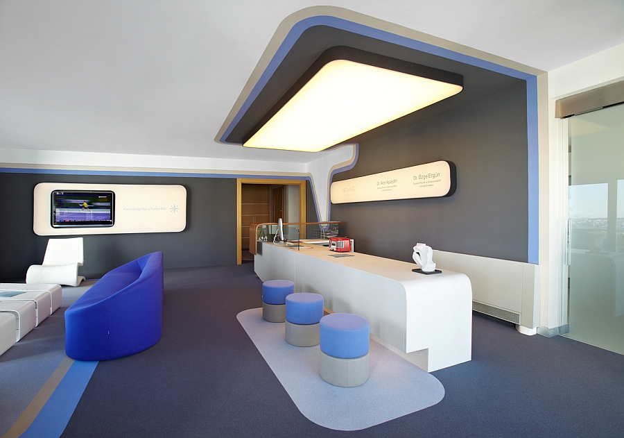 Interior of thye New Age Clinic in Istanbul insipred by a heartbeat