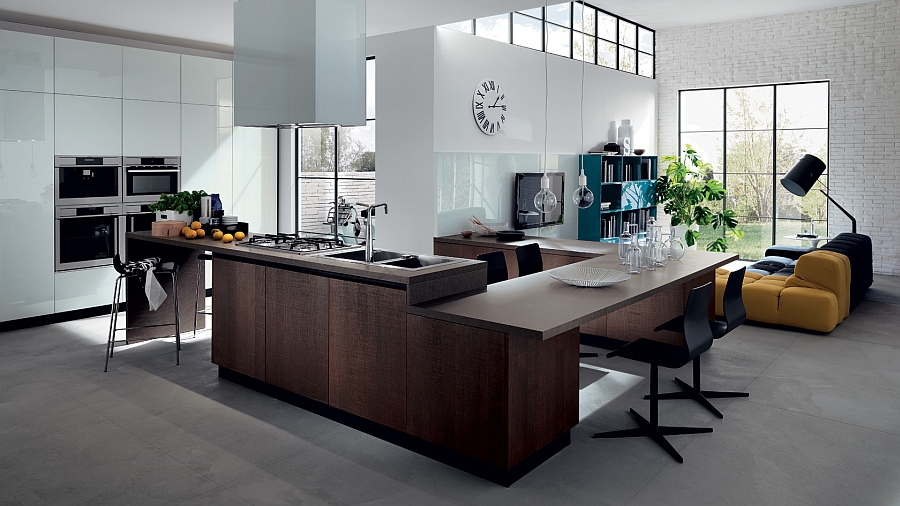 20 Contemporary Compositions That Unite The Living Room And Kitchen