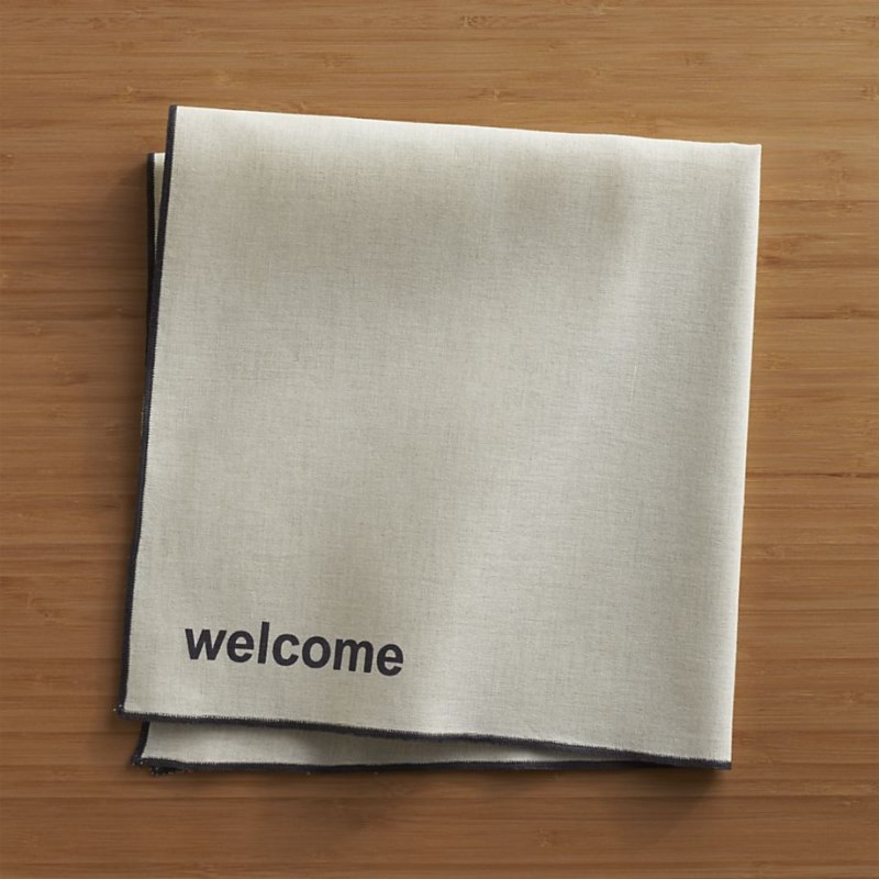 Linen and cotton napkins from Crate & Barrel