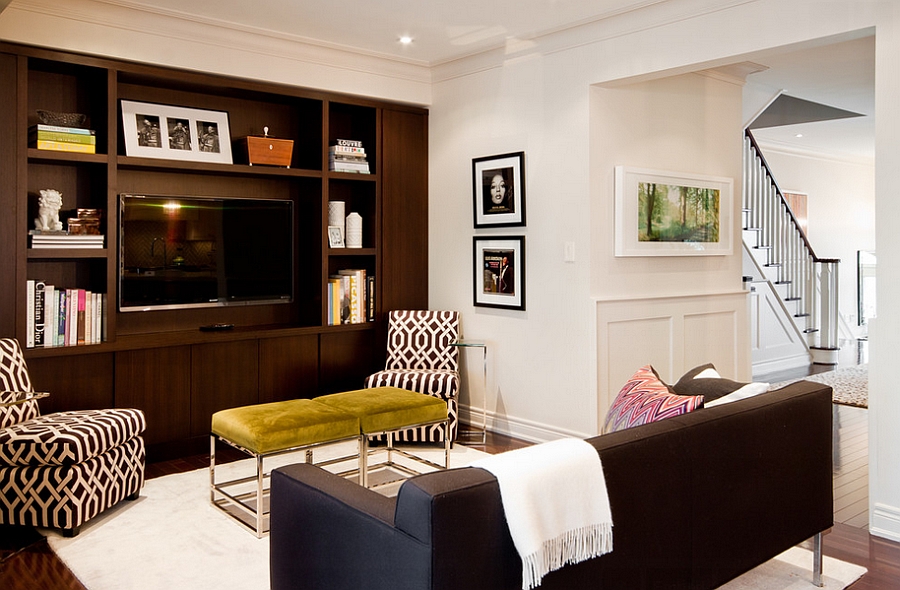 Living room with balanced blend of masculine and feminine touches