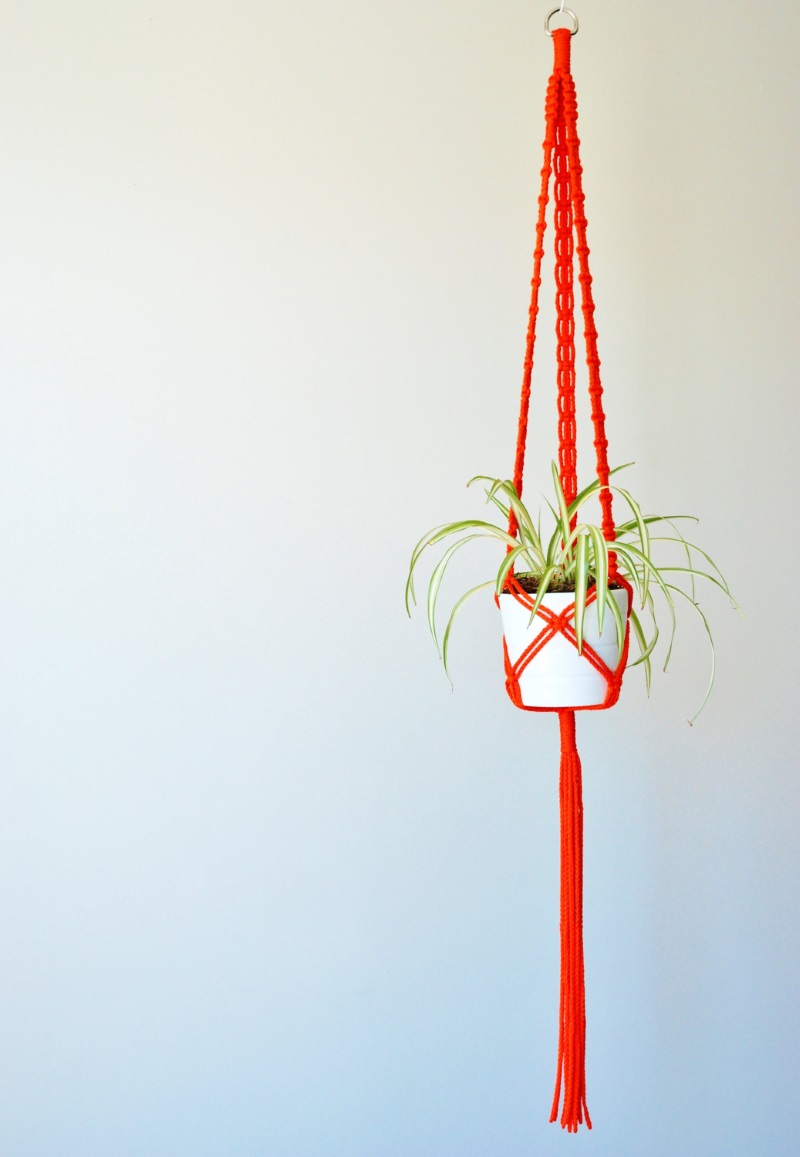 Long macrame hanging planter from The Vintage Loop