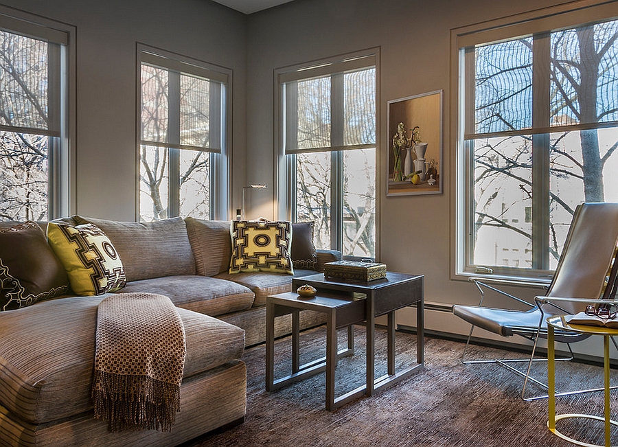 Lovely custom made nesting tables for the contemporary living room [By: Kaufman Segal Design]