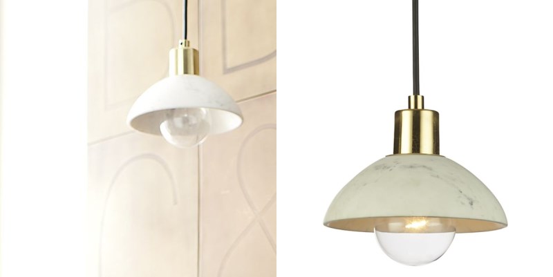 Marble pendant lighting from Crate & Barrel