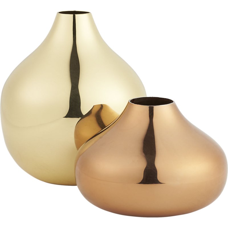Metallic bud vases from CB2