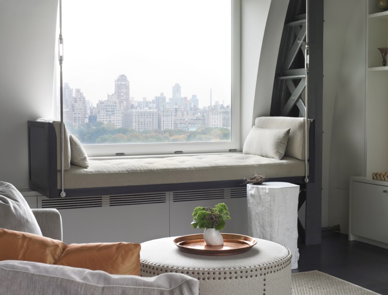 New York penthouse window seat with a view