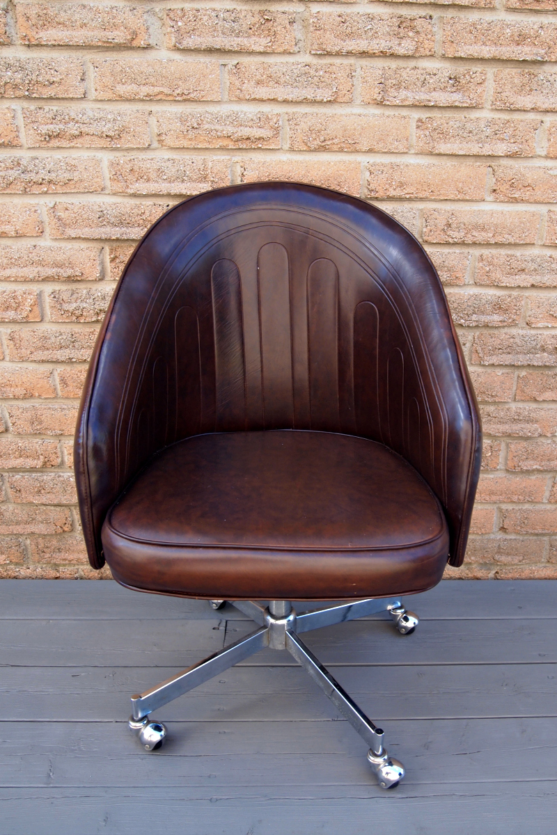 Chic Diy Painted Leather Office Chair, Used Leather Office Chairs
