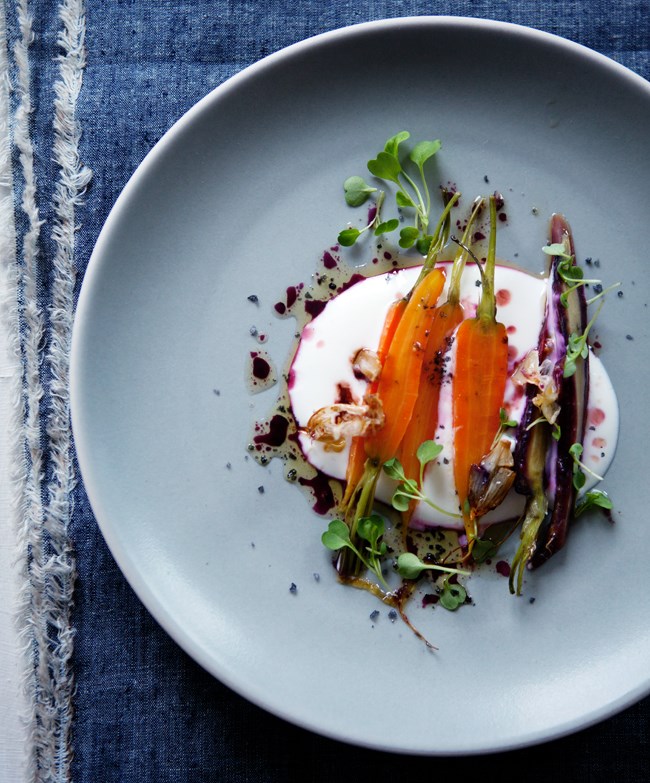 Roasted carrots with sage