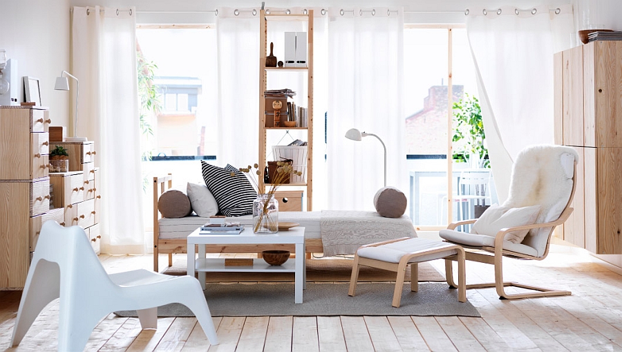 Scandinavian style living room looks mesmerizing