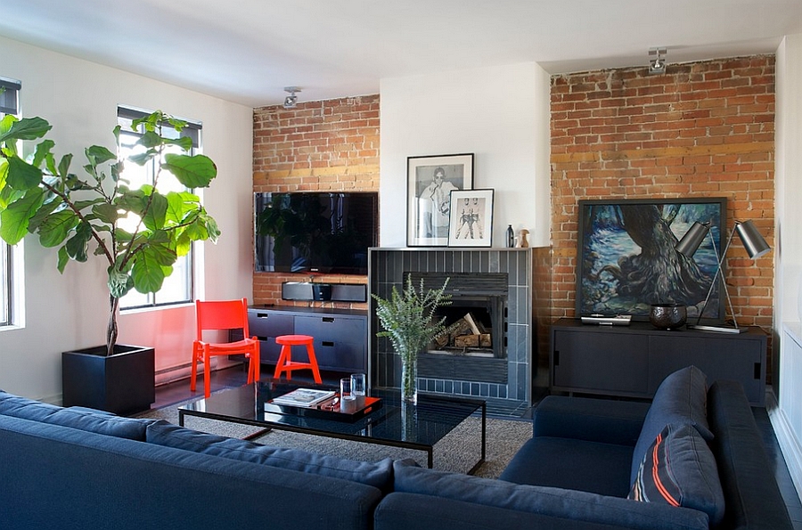 Small living room benefits from visual symmetry