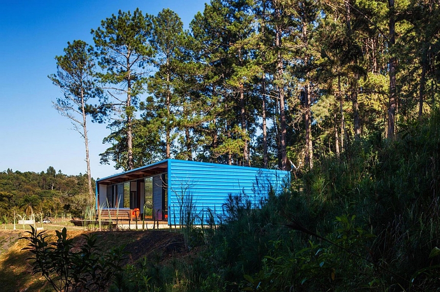 Small summer house in Brazil with cool metal cladding