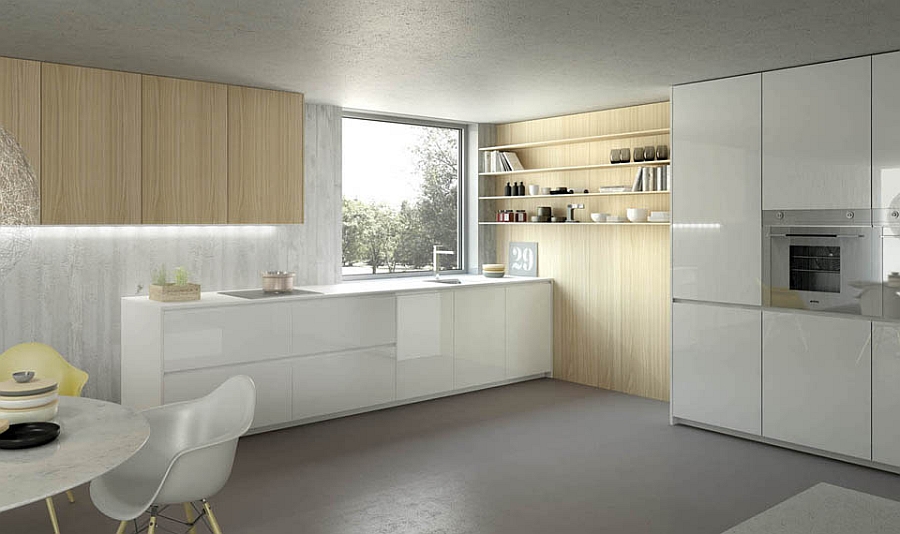 Space-conscious kitchen design with ample natural ventilation