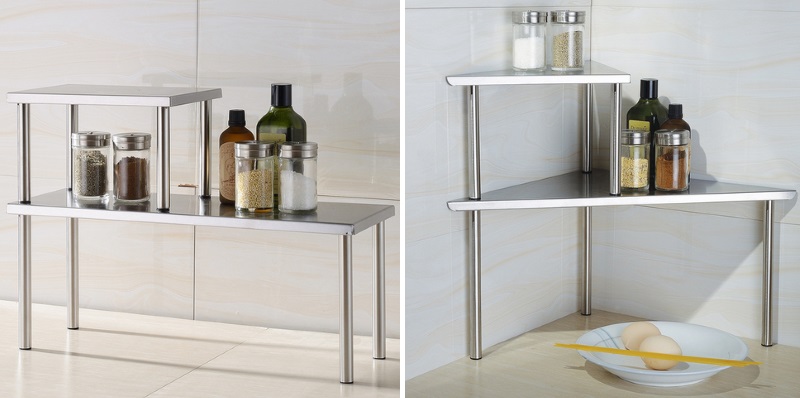 Stainless steel counterop shelving from Cook N Home