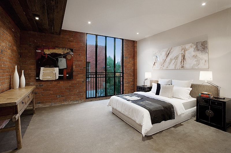 Stylish and elegant industrial style bedroom [Design: K+Architects]