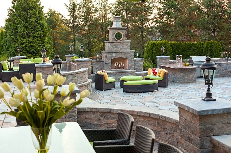 Stylish outdoor living area renovation at the home of The Real Housewives of New Jersey star Kim Granatell