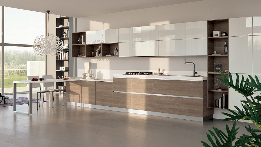 Tasteful contemporary kitchen Mood from Scavolini with adaptable design units