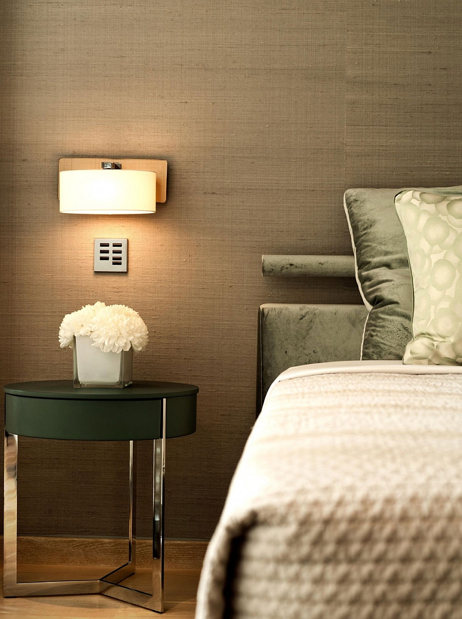 Trendy bedside table with a sleek and sophistcated silhoutte