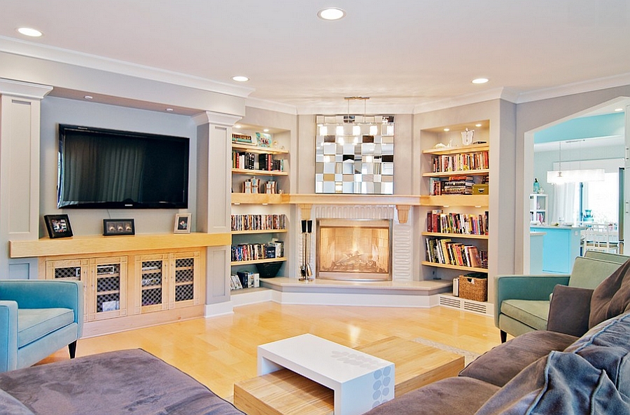 Trendy living room with chic art deco style [Design: Dan Waibel Designer Builder]