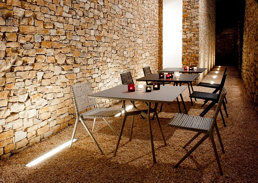 Versatile and sleek outdoor metal tables