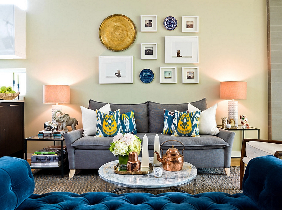 Vittsjö Nesting Tables used as end tables for the living room couch [Cynthia Lynn Photography]