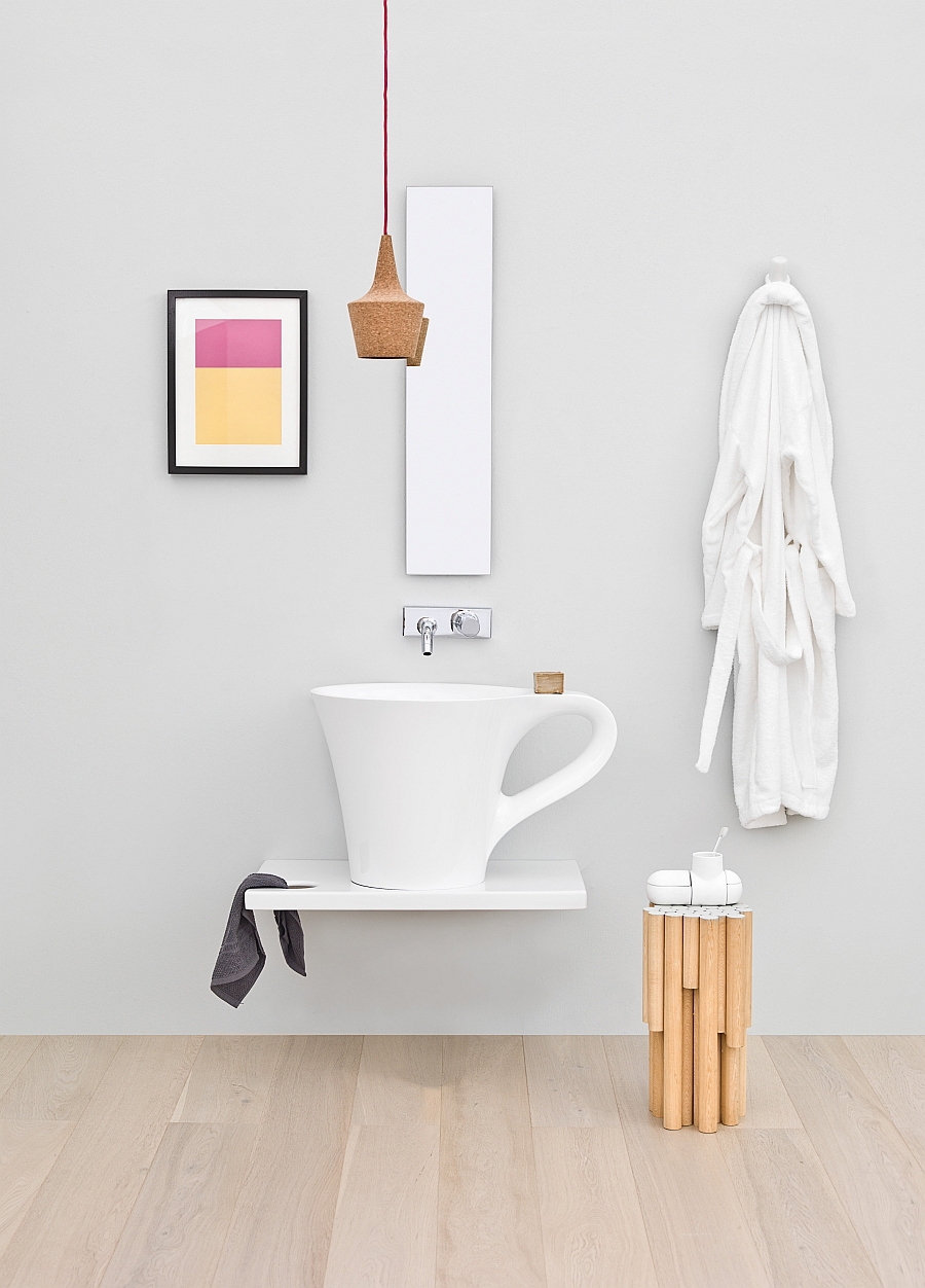 Washbasin Cup gives your small bathroom a playful twist