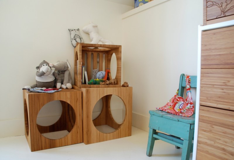 Wooden nesting tables from Kalon