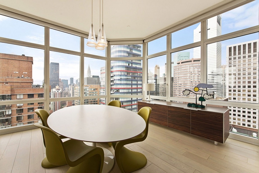 A dining room with spectacular views all around!