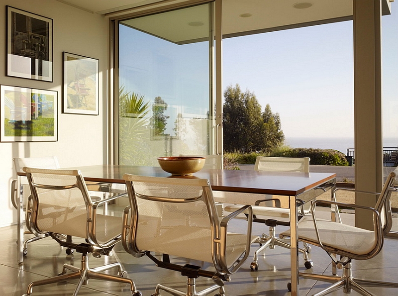 A dining space that also doubles as smart home office [Design: Ehrlich Architects]