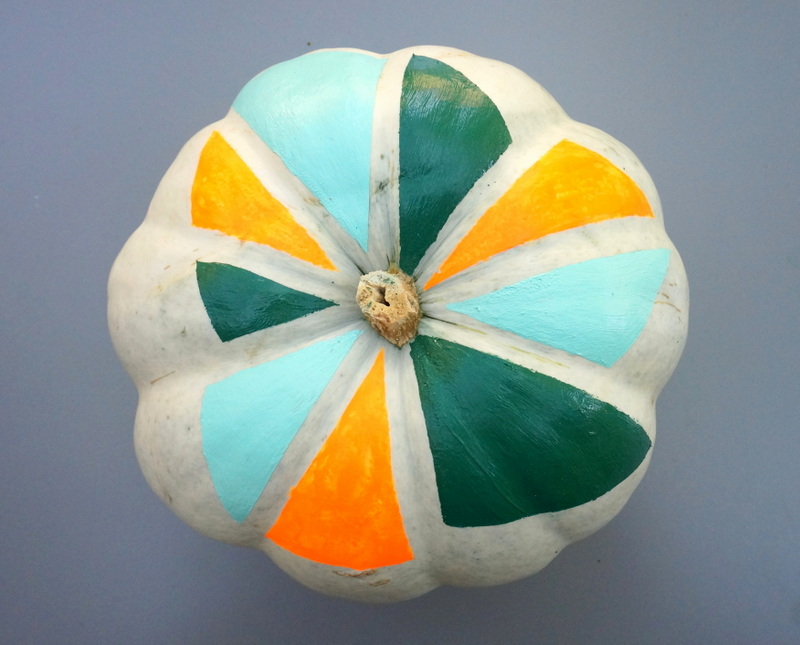 A geo painted pumpkin