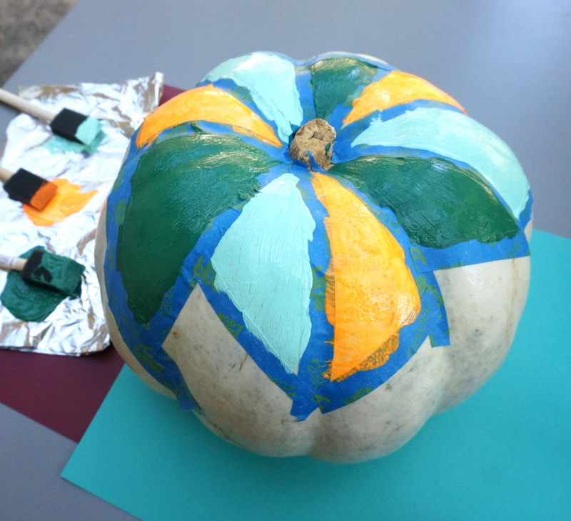 A painted pumpkin