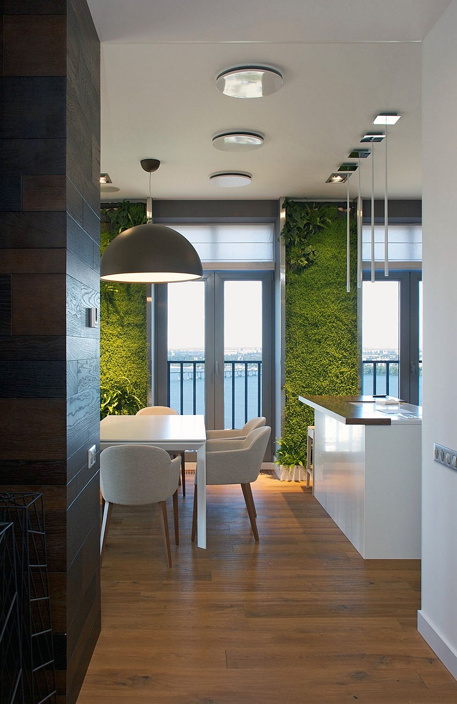 Accent Green Walls For A Stylish Apartment