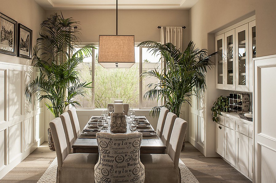 Add some greenery to the dining room [Design: Camelot Homes]