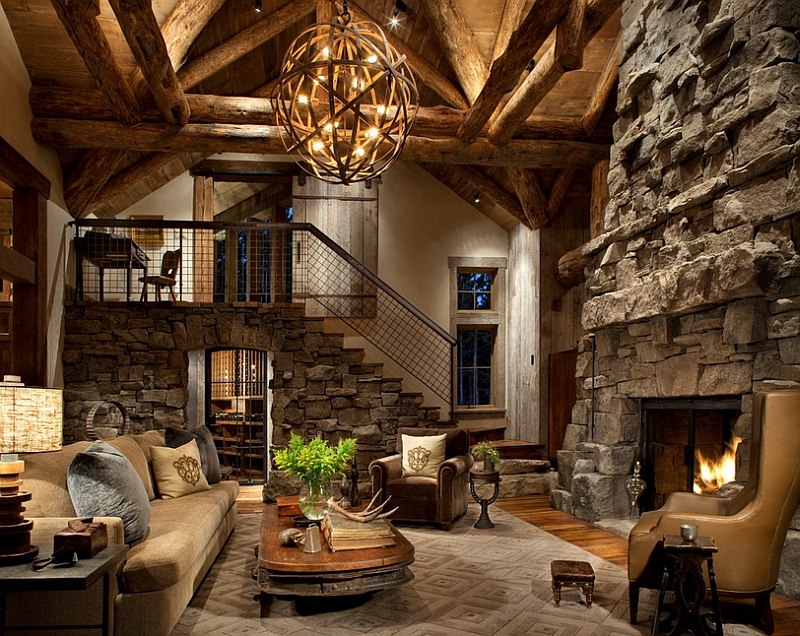 rustic living room lights