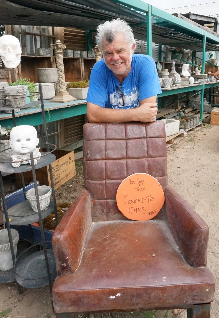 Artist Richard Taylor and his concrete chair-001