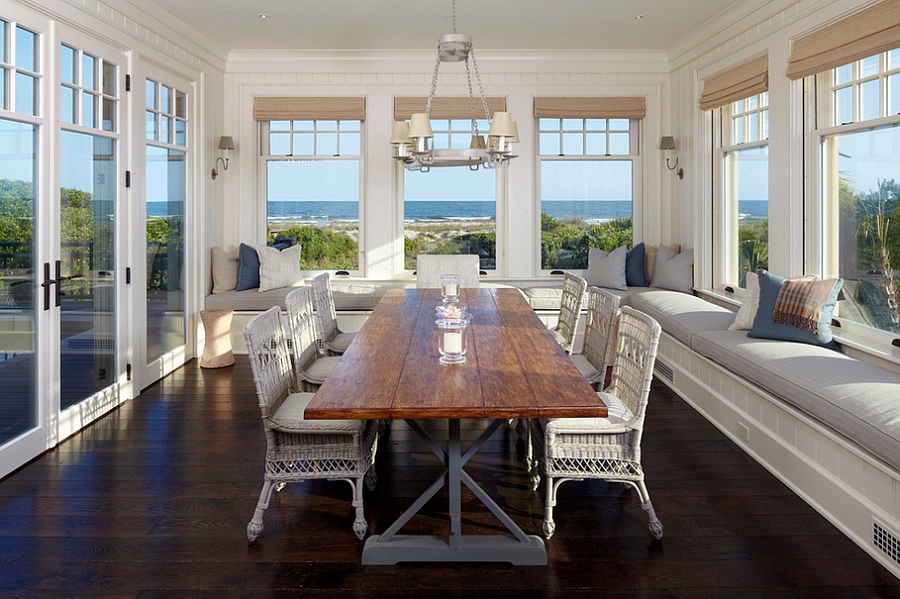 Beach Style dining room with ample relaxation space [From: Anderson Studio of Architecture & Design]