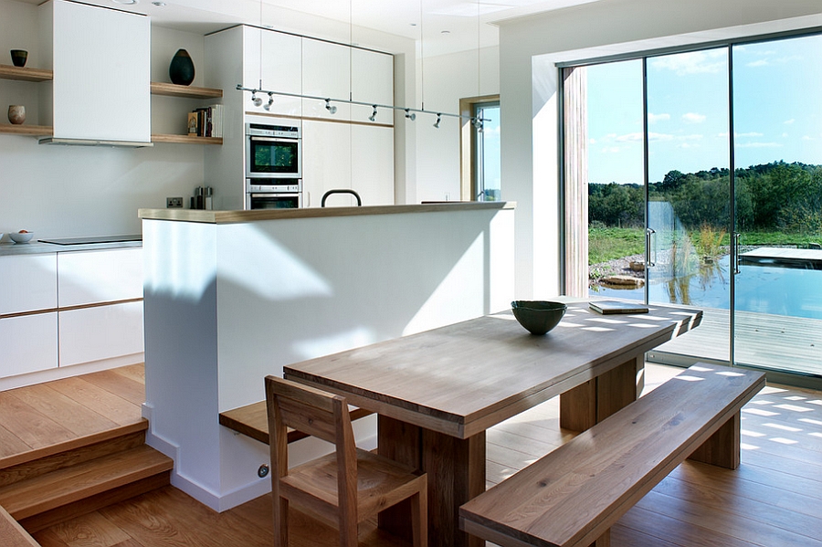 Beautiful kitchen and dining space in an open floor plan