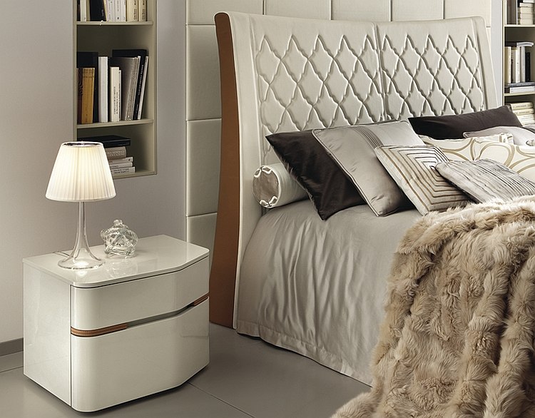 Beautiful nightstands that match the opulence of the bed